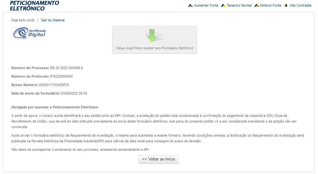 03 03 Emissão da GRU - Manual de Desenhos Industriais